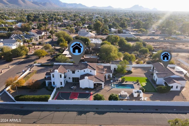 10125 E Cortez Dr, Scottsdale, AZ 85260 - aerial view of residential area with a mountain backdrop
