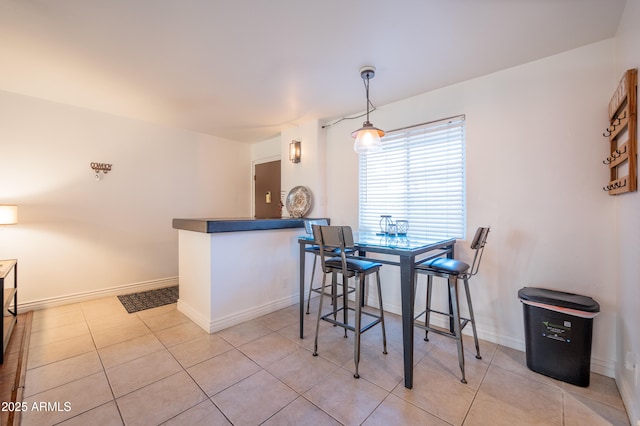 view of tiled dining room