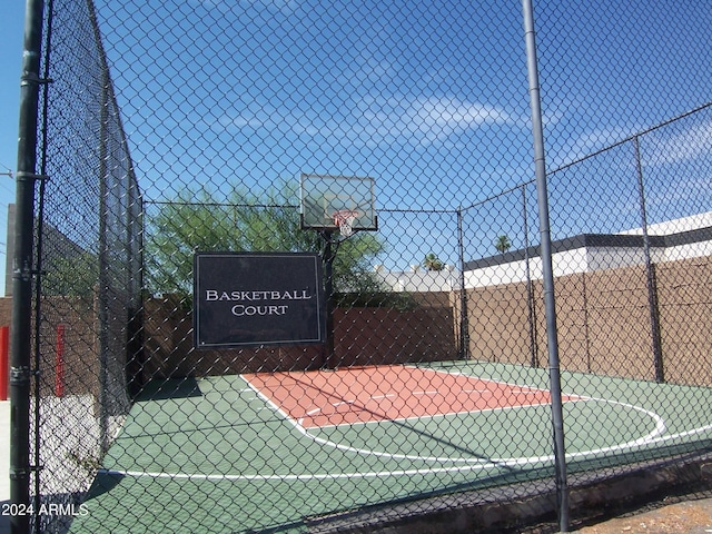 view of basketball court