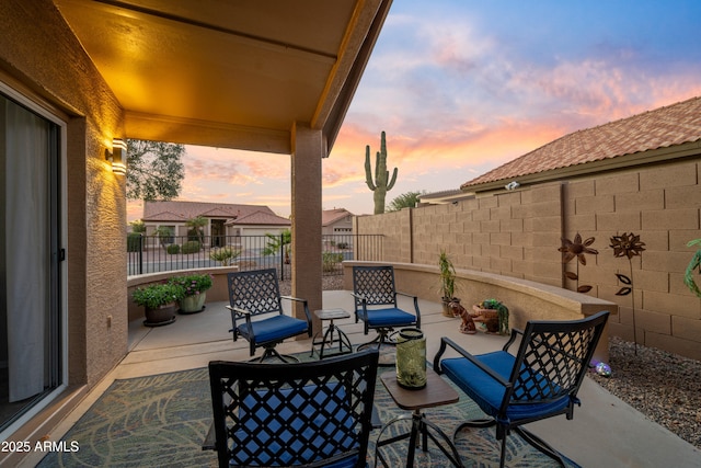 view of patio / terrace with a fenced backyard