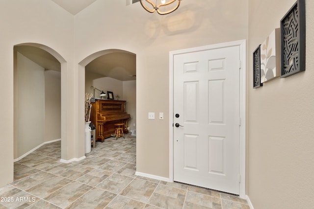 entrance foyer with baseboards