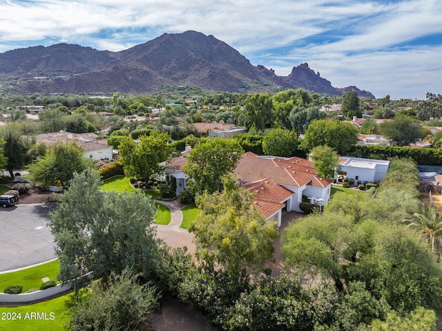 exterior space with a mountain view