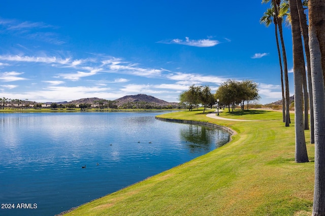 property view of water with a mountain view