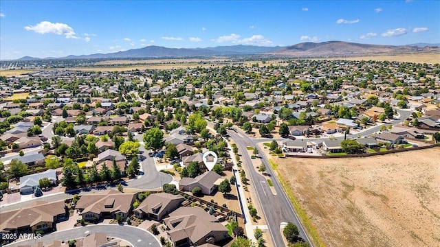 bird's eye view featuring a mountain view