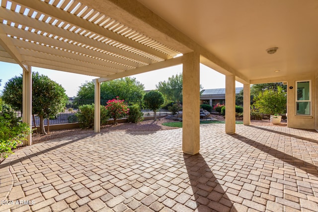 view of patio / terrace with a pergola