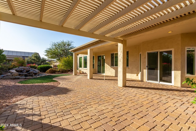 view of patio / terrace featuring a pergola