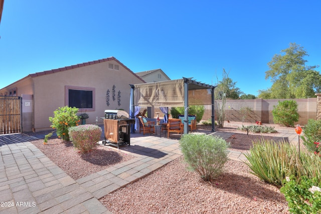 view of patio / terrace with an outdoor hangout area and grilling area