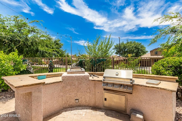 view of patio / terrace with area for grilling