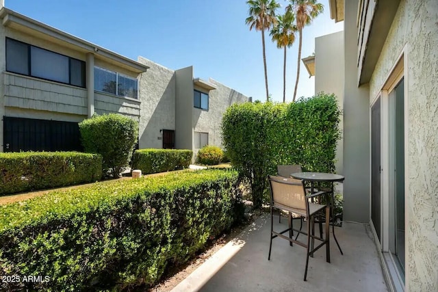 balcony featuring a patio