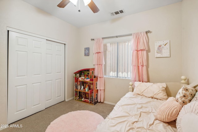 4918 W Wahalla Ln, Glendale, AZ 85308 - carpeted bedroom featuring a closet and a ceiling fan