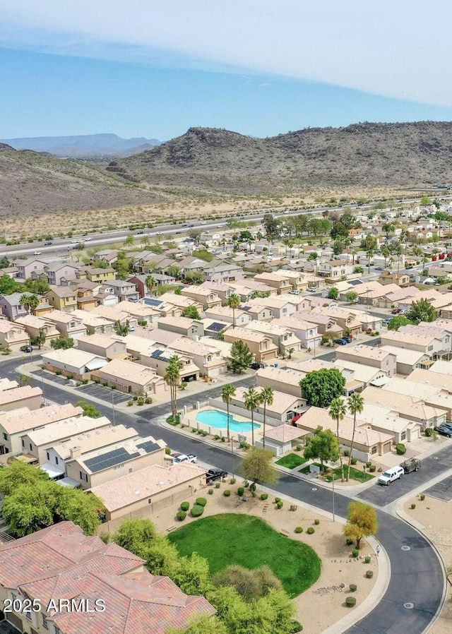 4918 W Wahalla Ln, Glendale, AZ 85308 - aerial view of residential area with a mountainous background and a pool