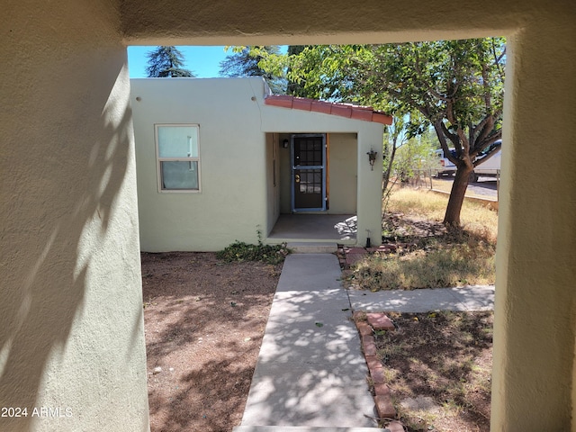 view of doorway to property