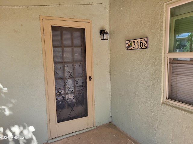 view of doorway to property