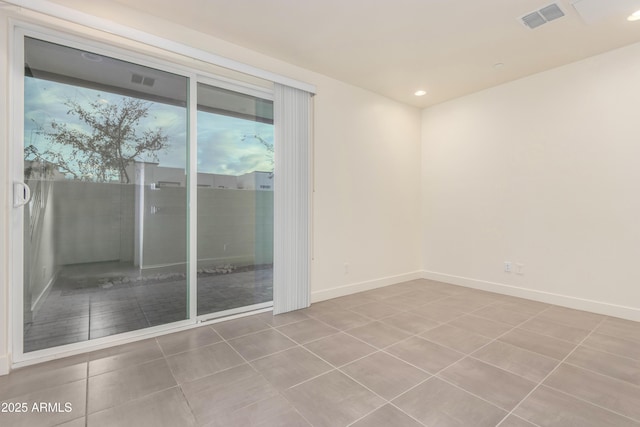 view of tiled empty room