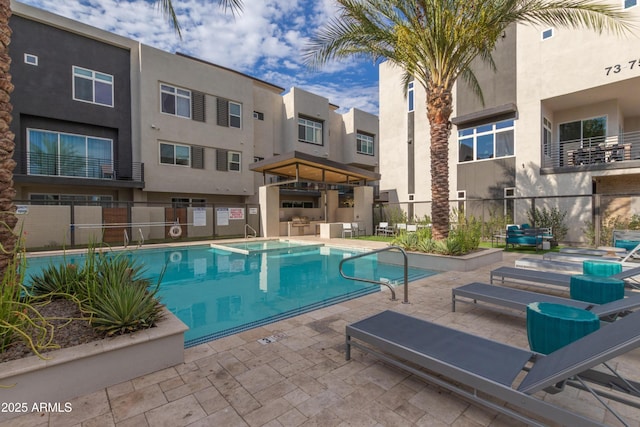 view of pool with a patio area