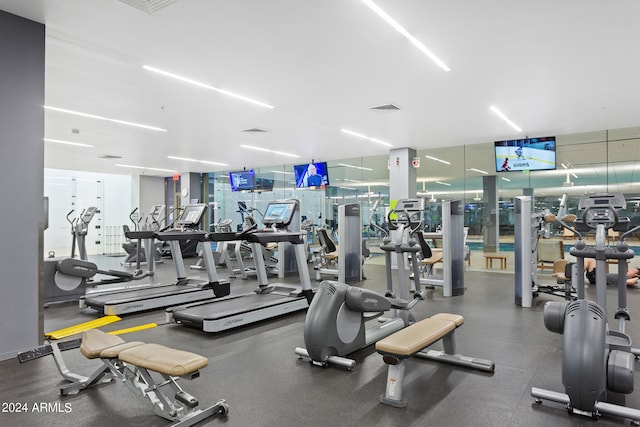 view of exercise room