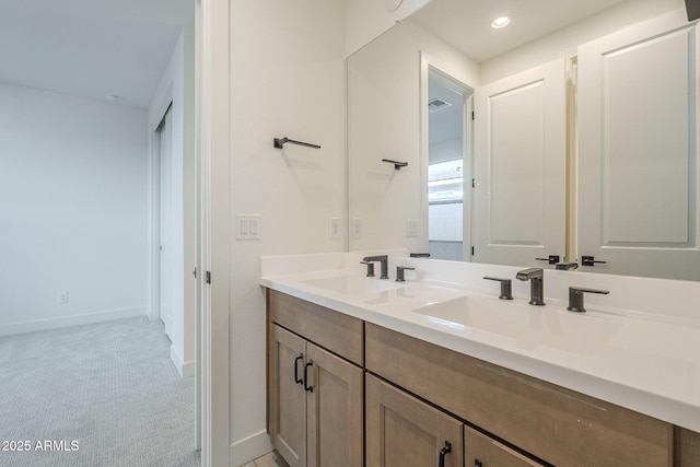 bathroom featuring vanity