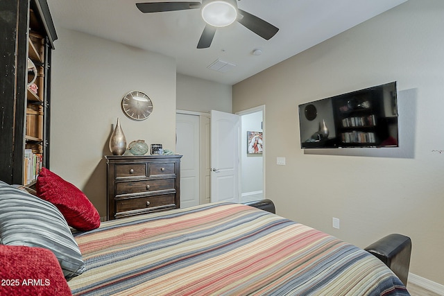 12738 W Brookhart Way, Peoria, AZ 85383 - bedroom featuring baseboards and ceiling fan