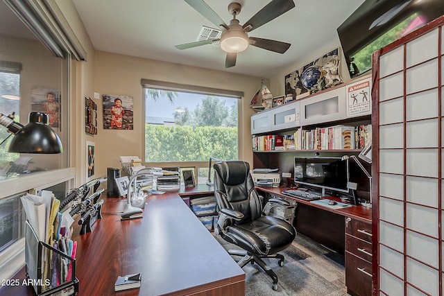 12738 W Brookhart Way, Peoria, AZ 85383 - office area with ceiling fan and healthy amount of natural light