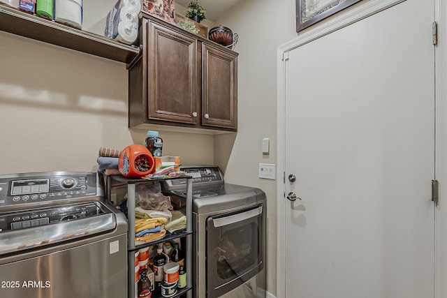 12738 W Brookhart Way, Peoria, AZ 85383 - washroom featuring washing machine and clothes dryer and cabinet space
