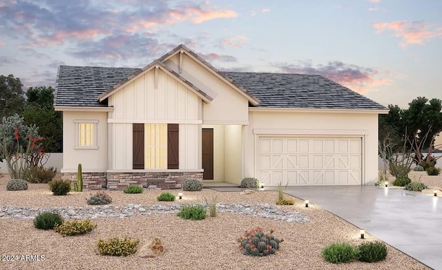 view of front of house featuring a garage