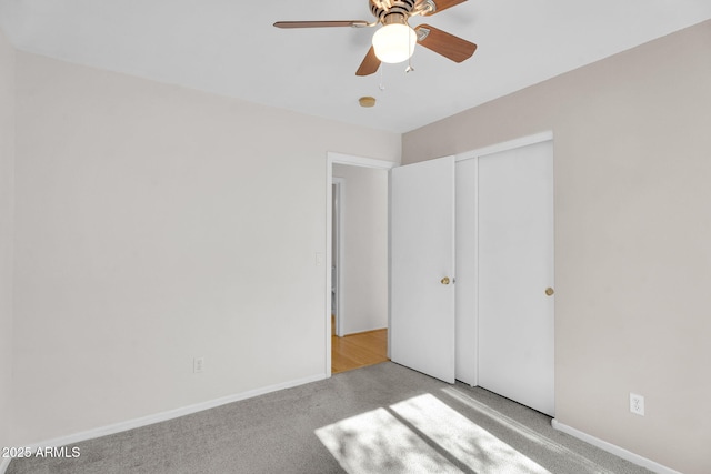 10304 E Plata Ave, Mesa, AZ 85212 - unfurnished bedroom with carpet, a closet, and ceiling fan