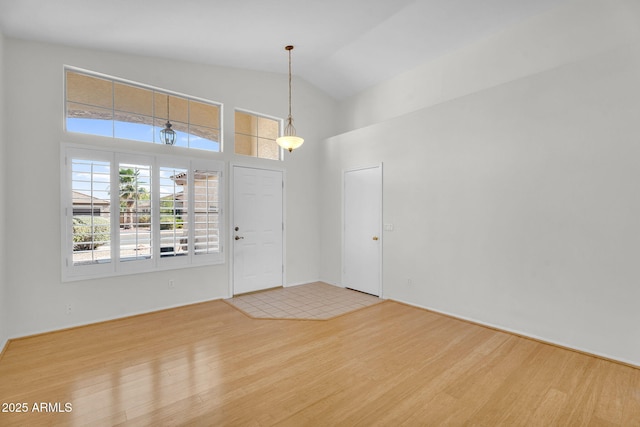 10304 E Plata Ave, Mesa, AZ 85212 - foyer featuring light wood-style floors and high vaulted ceiling