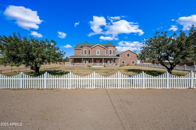 view of front of home featuring covered porch