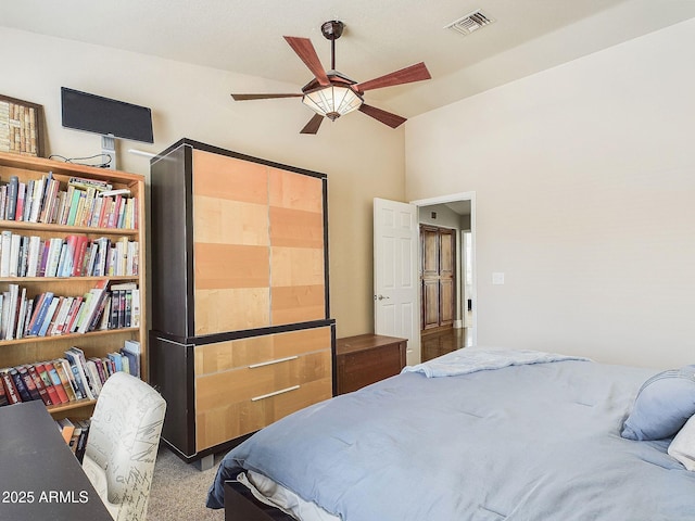 4530 W Misty Willow Ln, Glendale, AZ 85310 - bedroom featuring ceiling fan and light carpet