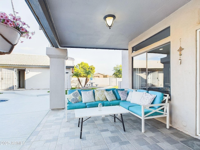 4530 W Misty Willow Ln, Glendale, AZ 85310 - view of patio / terrace with an outdoor living space