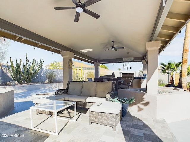 4530 W Misty Willow Ln, Glendale, AZ 85310 - view of patio / terrace featuring an outdoor hangout area
