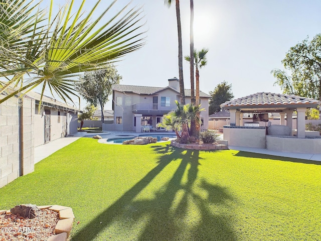 4530 W Misty Willow Ln, Glendale, AZ 85310 - view of yard featuring a gazebo and a patio