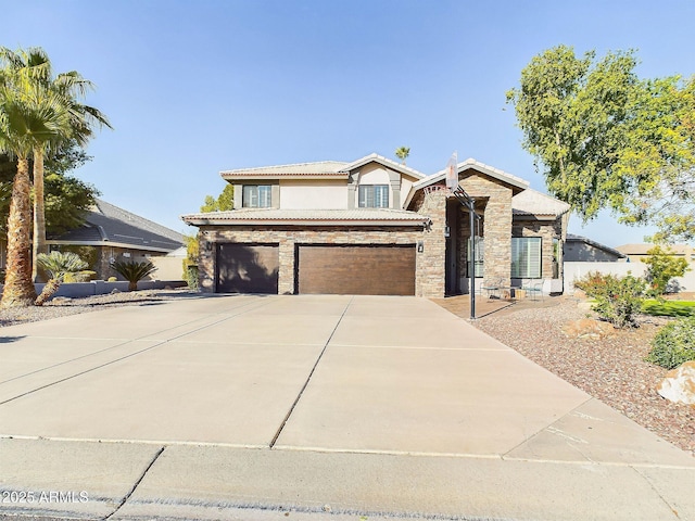 4530 W Misty Willow Ln, Glendale, AZ 85310 - view of front facade with a garage