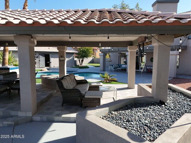4530 W Misty Willow Ln, Glendale, AZ 85310 - view of patio featuring a gazebo