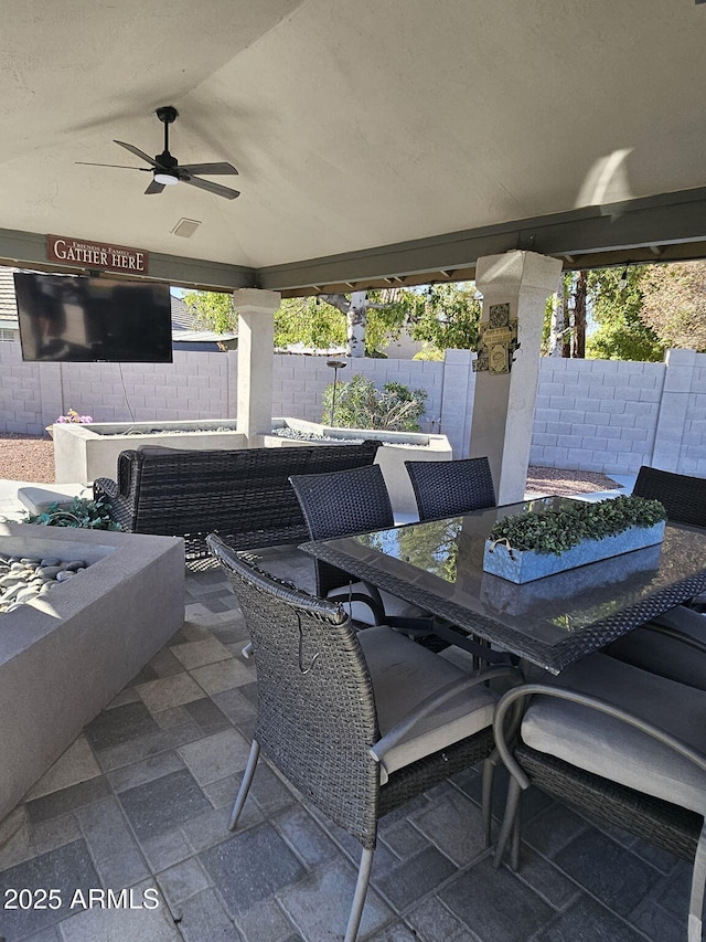 4530 W Misty Willow Ln, Glendale, AZ 85310 - view of patio / terrace with ceiling fan