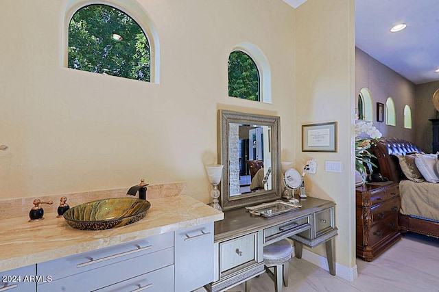 bathroom with vanity