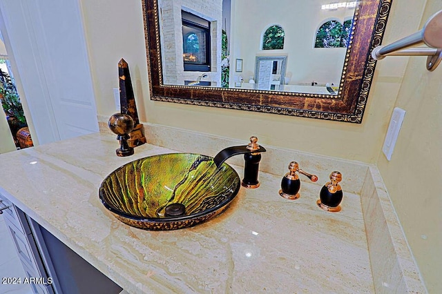 interior details featuring vanity