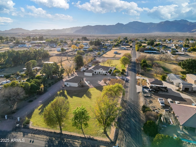 aerial view featuring a mountain view