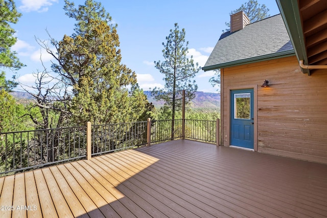 6602 W Dogwood Ln, Pine, AZ 85544 - wooden terrace with a mountain view
