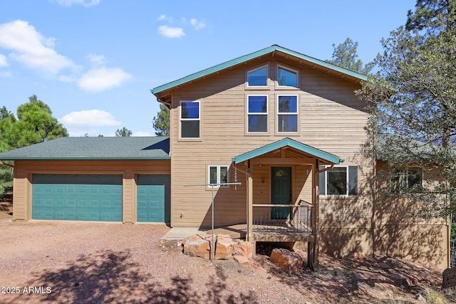 6602 W Dogwood Ln, Pine, AZ 85544 - view of front facade featuring dirt driveway and a garage