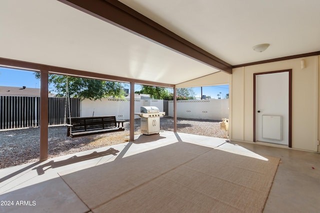 view of patio / terrace with a grill