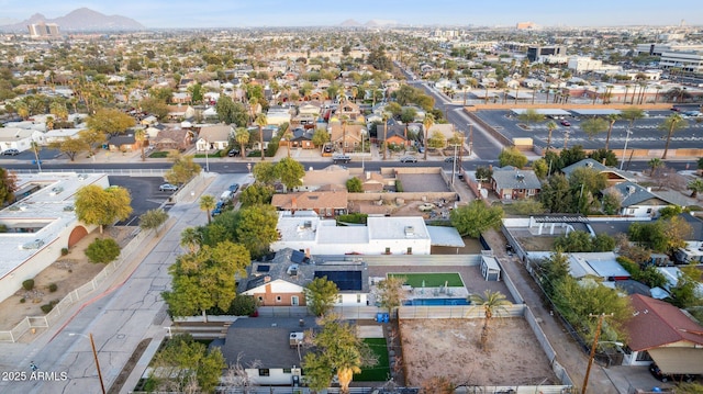 aerial view featuring a mountain view