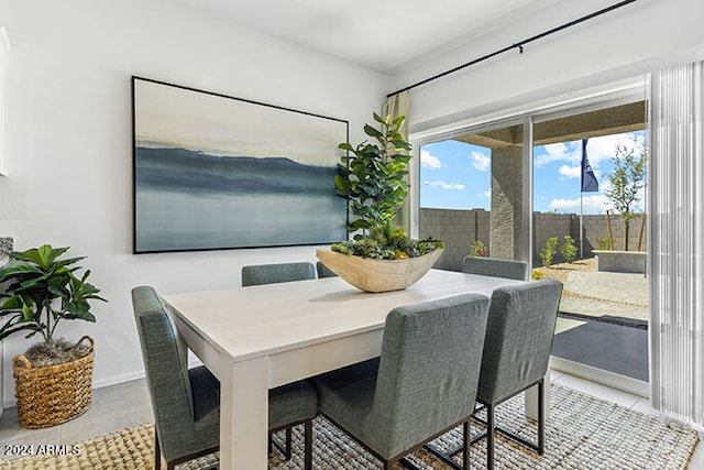 view of dining room