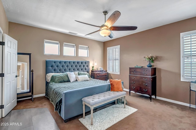 17493 W Arroyo Way, Goodyear, AZ 85338 - carpeted bedroom featuring baseboards and a ceiling fan