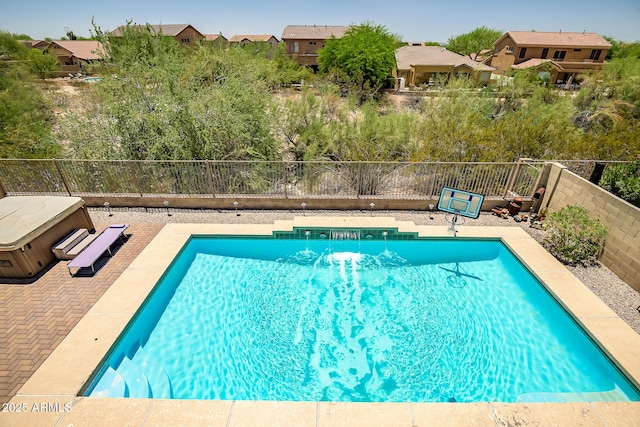 17493 W Arroyo Way, Goodyear, AZ 85338 - view of pool with a fenced backyard, a patio, and a residential view