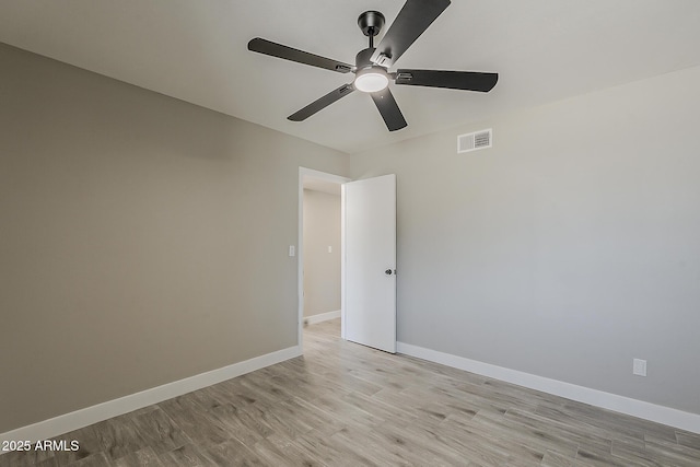 4509 E La Puente Ave, Phoenix, AZ 85044 - spare room with light wood finished floors, baseboards, and a ceiling fan