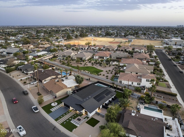 drone / aerial view featuring a residential view