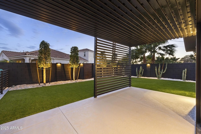 view of patio / terrace with a fenced backyard