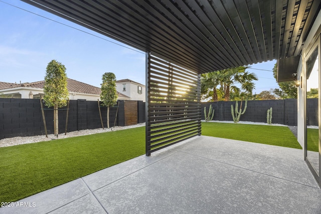 view of patio / terrace featuring a fenced backyard