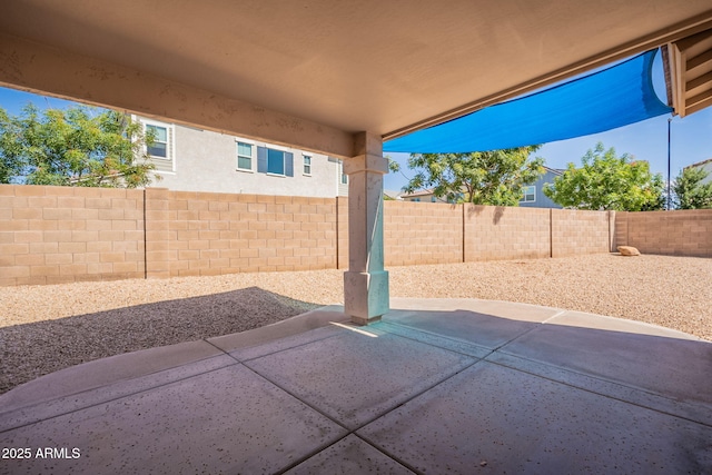 view of patio / terrace featuring a fenced backyard